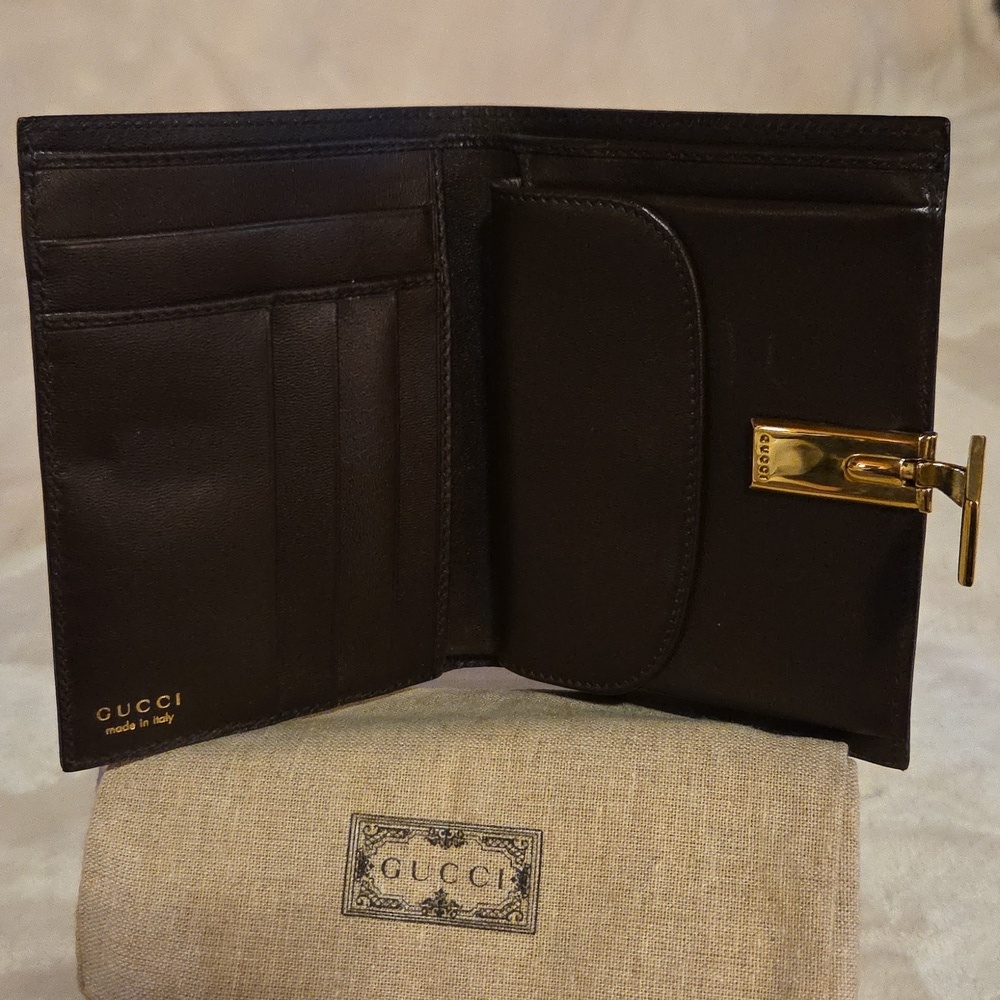 Gucci/Tom Ford Dark Brown Leather Men's Wallet - Picture 3 of 7